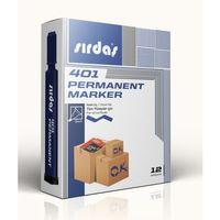 Sırdaş Permanent Marker 12'li Paket Mavi Kesik Uç 401