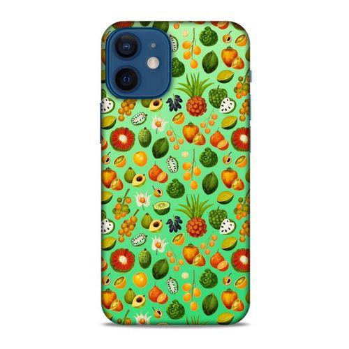 Frutix Meyve Mix 07 Apple iPhone 12 Mini Kılıf Desenli Silikon