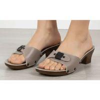 Ceyo 6800ı Minelli Topuklu Vizon Ortopedik Kadın Terlik