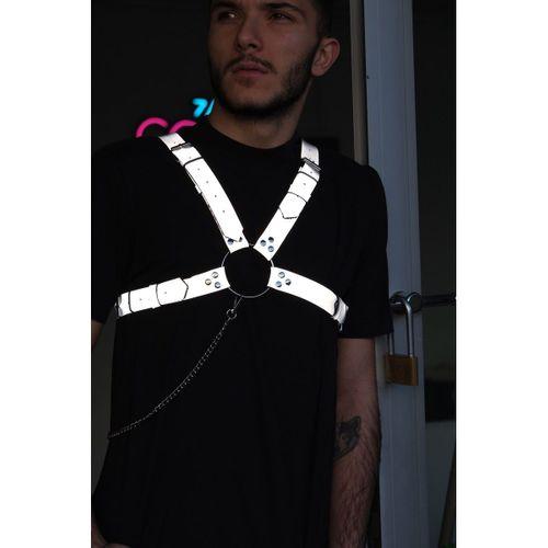 CLZ41 Karanlıkta Parlayan Reflektörlü Erkek Göğüs Kemer - TM95