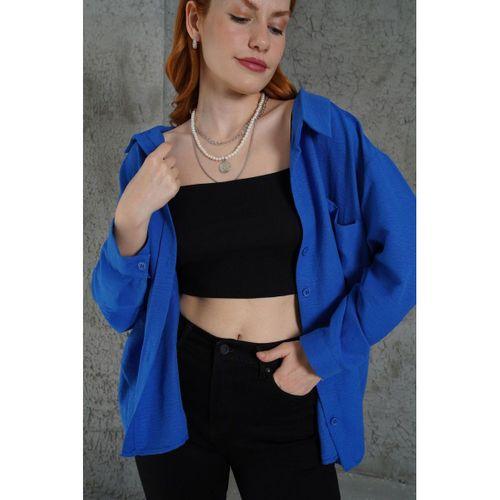 Basic Oversize Saks Gömlek