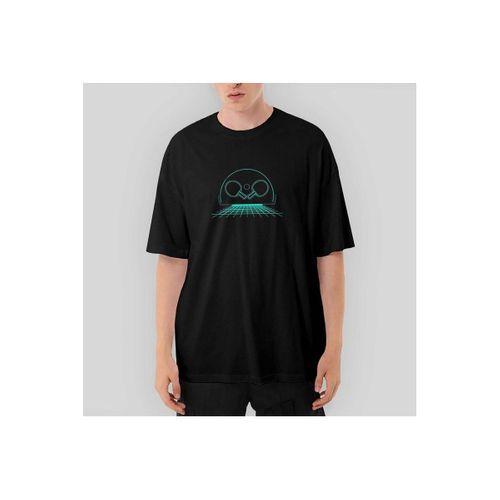 Ping Pong Cool Retro Oversize Siyah Tişört