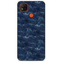 Mermer Desenli (15) Tema Antişok Kılıf Lacivert Xiaomi Redmi 9C Kılıf