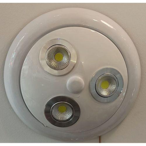 Sıva Üstü Manda Gözü Led Armatür 3 Gözlü Led Aydınlatma Beyaz Işık (Manda Gözü Tavan Armatürü) 5w