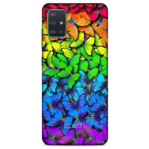 Samsung Galaxy A51 Kılıf Kelebek Etkisi (4) Koruma Kılıfı Yeşil Kırmızı