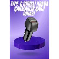 38w Usb Type-c Girişli Oto Çakmaklık Araç İçi Hızlı Şarj Çakmaklık Şarj Aleti