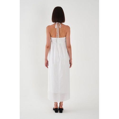 ALEXANDERGARDI Halter Yaka Brode Detaylı Maxi Elbise