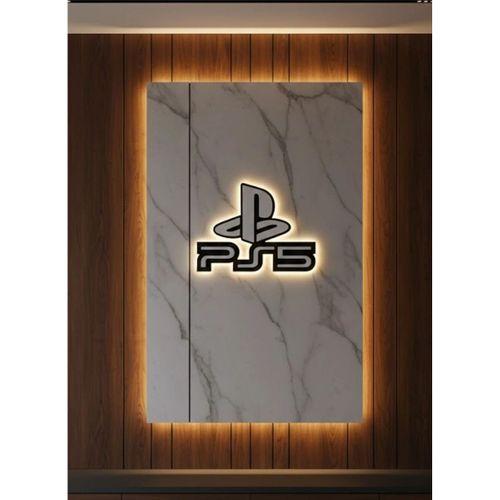 Ps5 Logo Dekoratif Duvar Süsü Oyun Odası Ve Salon Uyumu