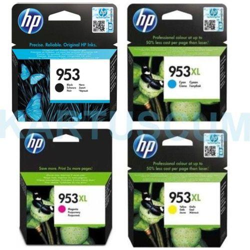 Hp 953 + 953XL Sarı Kırmızı Mavi Siyah Kartuş Seti - Officejet Pro 7720/7730/7740/8210