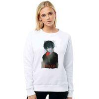 Anime Tokyo Ghoul Anteiku Joker Baskılı Beyaz Kadın Sweatshirt
