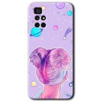 MRCİLETİSİM Xiaomi Redmi 10 Kılıf HD Desen Baskılı Arka Kapak + Temperli Cam - Uzaylı Kız