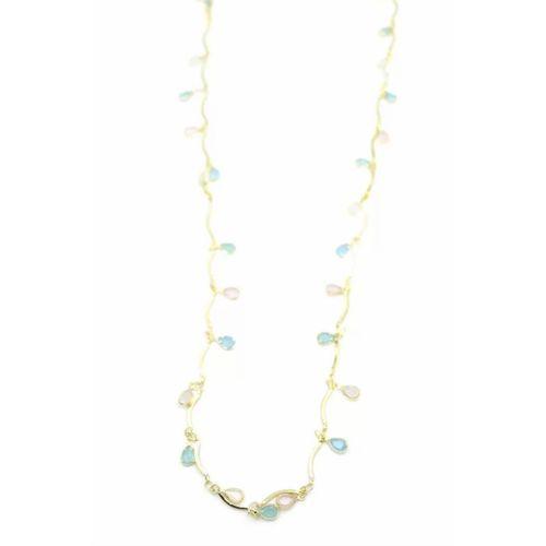 Taşlı Y Kolye - Altın