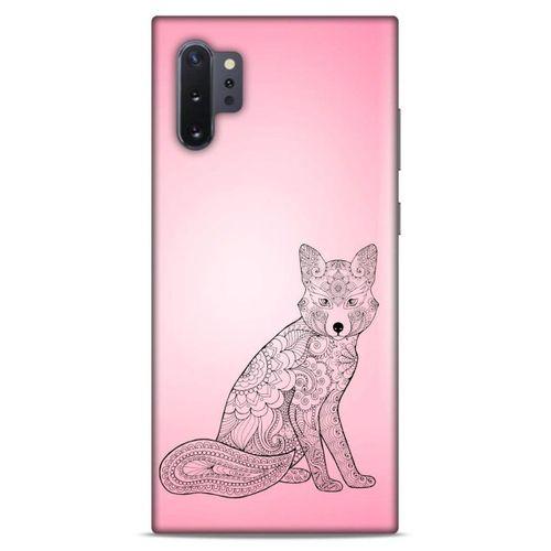 Lopard Samsung Galaxy Note 10 Plus Uyumlu Kılıf Tattoo's (42) Rugged Armor Kılıf Pembe Dövme