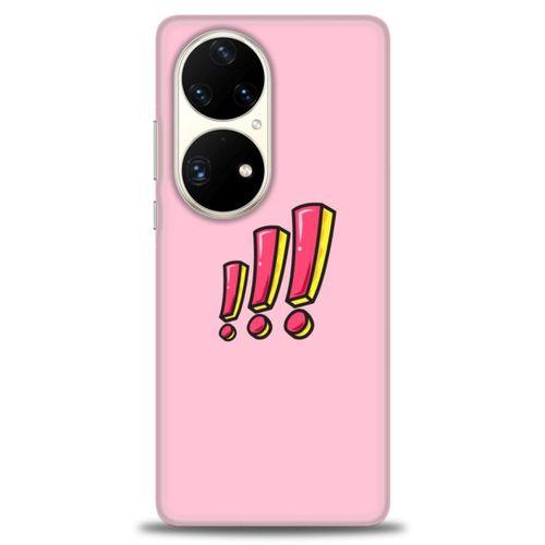 Huawei P50 Pro Kılıf HD Baskılı Kılıf - Ünlem + Tam Ekran Koruyucu