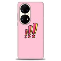 Huawei P50 Pro Kılıf HD Baskılı Kılıf - Ünlem + Tam Ekran Koruyucu