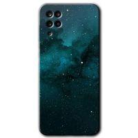 Samsung Galaxy A12 Kılıf Baskılı Kapak - Yıldızlararası +Tam Kaplayan Mat Seramik