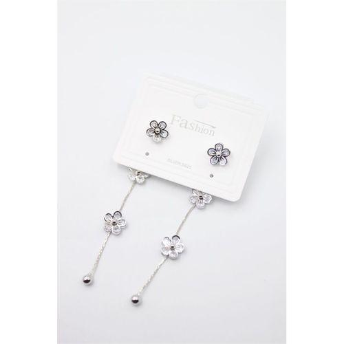 Zirkon Taşlı Küpe - Gümüş