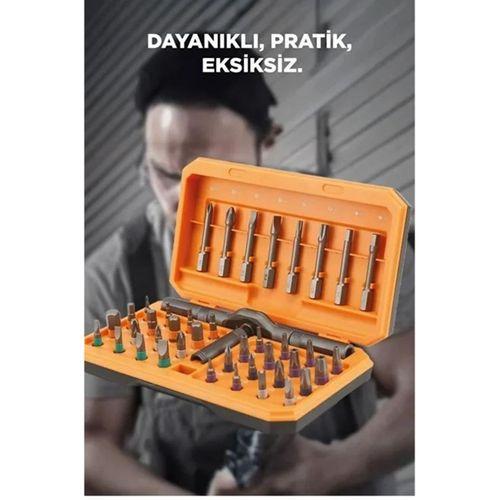 Profesyonel Tornavida Seti 40 Parça Çok Uçlu Kapsamlı Tamir Seti Gri