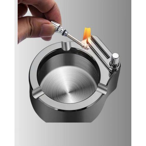 Paslanmaz Çakmaklı Küllük Modern Masa Üstü Aksesuar