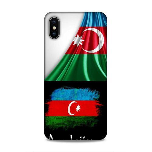 Apple iPhone XS Max Uyumlu Kılıf Azarbaijan (13) Silikon Kap Bayraklar