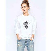 All You Need İs Love Baskılı Beyaz Kadın Sweatshirt