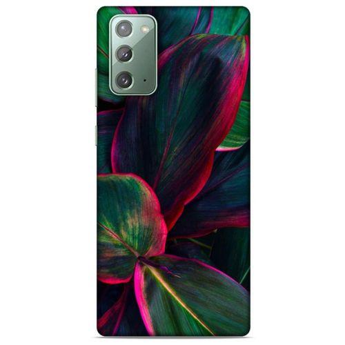 Lopard Samsung Galaxy Note 20 Uyumlu Kılıf Bahar (25) Antişok Kapak Fuşya Yeşil