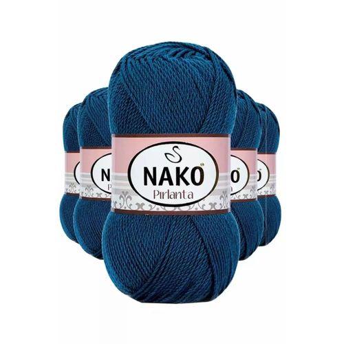 5 Adet Pırlanta Amigurumi El Örgü İpi Yünü Petrol Mavi 10328 - nako mudanis