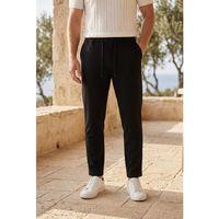 Brent Havuç Kesim Hürrem Kumaş Boyfriend Kalıp Jogger Erkek Pantolon - Siyah