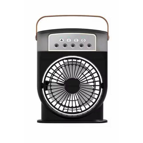 Şarjlı 600 Ml Su Hazneli Taşınabilir Masaüstü Vanilatör  Güçlü Fan Ve 2000 Mah Pil Siyah
