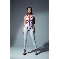 Kırmızı Body Harness Kadın Deri Metal Halka Detaylı - Brf243