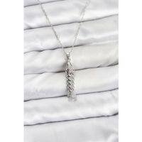 316L Çelik Zincir Gümüş Renk Balık Model Zirkon Taşlı Kadın Kolye