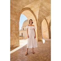 Pamuklu Kayık Yakalı Elbise