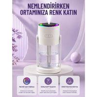 Sessiz Hava Nemlendirici Renkli Gece Işıklı Otomatik Kapanma Özellikli Nemlendirme Cihazı