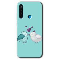 MRCİLETİSİM Xiaomi Redmi Note 8 Kılıf Baskılı Kapak - Mutlu Kuşlar + 5D Tam Kaplayan Cam