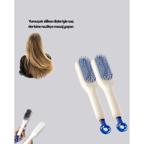 Kendi Kendini Temizleyen Saç Tarağı – Anti-statik, Silikon Uçlu, Abs Malzeme, 22x4 Cm