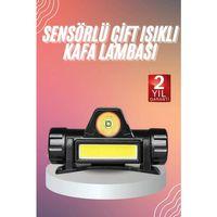 Kafa Lambası Çalışma Işığı Kafa Feneri Şarjlı Mıknatıslı Fenerli