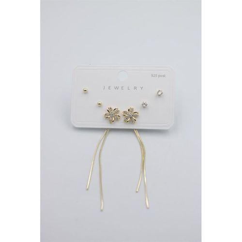 Çoklu Set Küpe - Altın