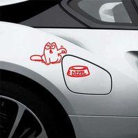 Kedi Dizel Yakıt Depo Kapak Sticker, Araba, Oto, Etiket, Tuning, Aksesuar, Modifiye, Arma, Kırmızı