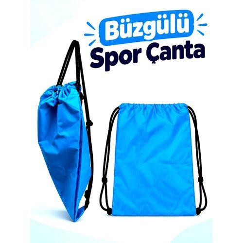Büzgülü Çanta Spor Çanta Mavi - 1 adet