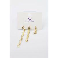 3'lü Ay Küpe - Altın