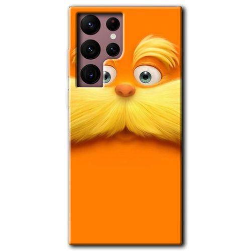 MRCİLETİSİM Samsung Galaxy S22 Ultra Kılıf HD Desen Baskılı Arka Kapak + Temperli Cam - Garfield