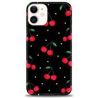 iPhone 12 Mini Kılıf HD Baskılı Kılıf - Kirazlar + Tam Ekran Koruyucu
