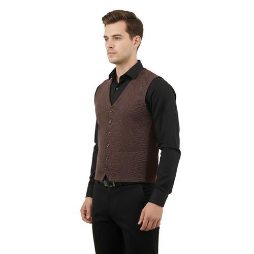 Erkek Düğmeli Yelek Cepsiz Çelik Örgü Klasik Kalıp 5211LS BGL-ST05018