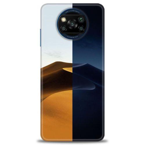 Xiaomi Poco X3 NFC Kılıf HD Baskılı Kılıf - Gece ve Gündüz + Tam Ekran Koruyucu