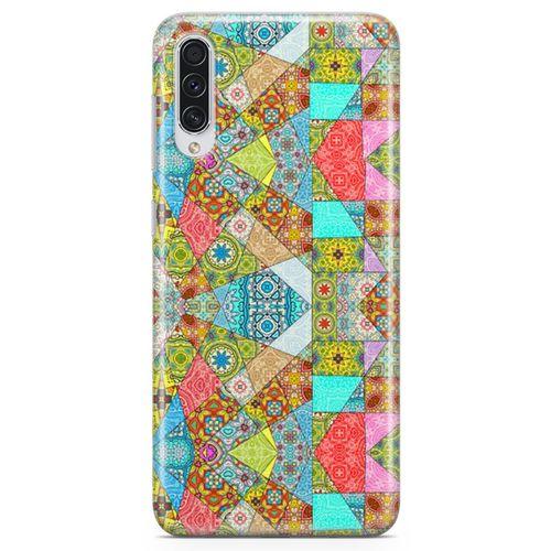 Samsung Galaxy A70s Kılıf Yeşil Vintage Arka Kapak Koruma Desenli Full Koruyucu