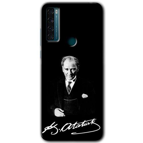 TCL 20 SE Kılıf HD Desen Baskılı Arka Kapak - Atatürk İmza