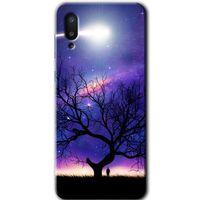 Galaxy A02 Kılıf HD Desen Baskılı Arka Kapak - Uzay Silüet