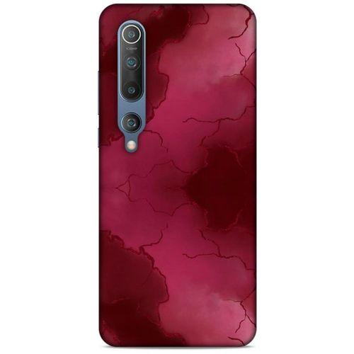 Mermer Desenli (7) Tema Telefon Kılıfı Bordo Xiaomi Mi 10 Kılıf