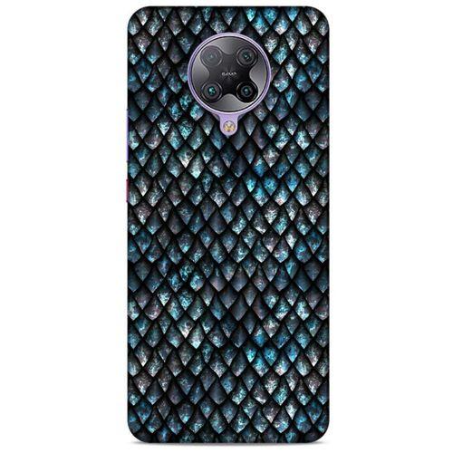 Xiaomi Poco F2 Pro Kılıf Dragons (10) Full Koruma Kılıfı Ejderha Skin Mavi Beyaz