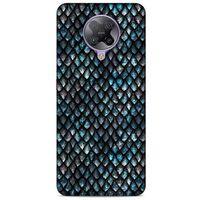 Xiaomi Poco F2 Pro Kılıf Dragons (10) Full Koruma Kılıfı Ejderha Skin Mavi Beyaz